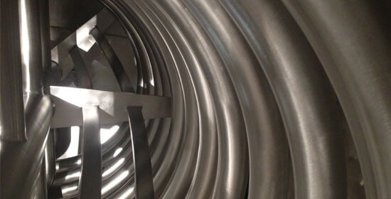 View of the coil within the horizontal cooker