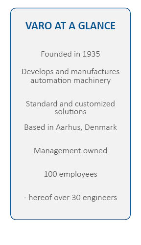 VARO develops and manufactures automation machinery