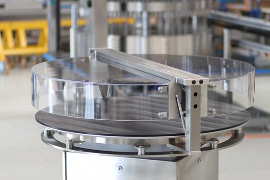 Vial handling with the VARO accumulation turntable